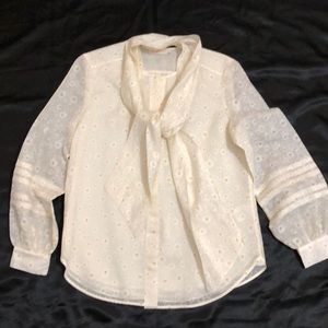 NWOT Tory Burch bow blouse Sz8